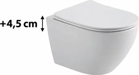 WC soft close ülőkével felakasztható SAT Ergo fehér fényes felülettel hátsó kifolyással SATERG3