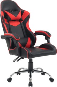 RACING Irodai szék, piros-fekete