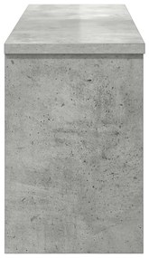 Fali Kabáthorog polcokkal Beton szürke 80 x 20 x 30 cm Faanyag