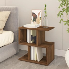 2 db barna tölgy színű szerelt fa éjjeliszekrény 50x30x51,5 cm