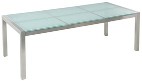 Kerti étkező szett Grosso (fehér) (üveglappal 220x100 cm) (fehér szék). 1011752