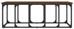 Barna tölgyszínű szerelt fa dohányzóasztal 100 x 50 x 35,5 cm