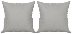 2 személyes világosszürke párnás mikroszálas szövetkanapé 120cm