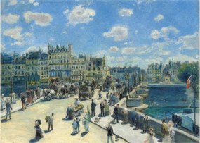 Üveg kép - Auguste Renoir, Pont Neuf, Paris, reprodukciók (70x50 cm)
