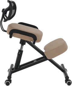 Ergonomikus zsámoly, bézs/fekete, RUFUS