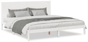 fehér tömör fa extra hosszú ágykeret matrac nélkül 180 x 210 cm