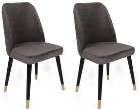 Hugo Anthracite and Black étkezőszék szett, 4 db