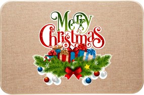 Karácsonyi Lábtörlő lenvászon Merry Christmas Karácsonyfa Ajándékok
