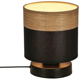 Asztali lámpa PORTO 1xE27/60W/230V fekete/barna
