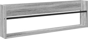 vidaXL Magazin állvány Szürke Sonoma 100 x 12 x 30 cm Faanyag