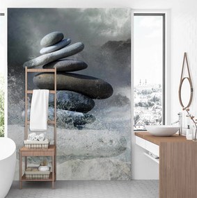 Gario Fotótapéta Függoleges kövek, zen Anyag: Vlies, Méret: 150 x 210 cm