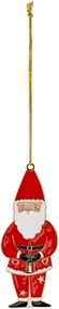 Fém Mikulás dekorációs függő, 10x4 cm, válogatás