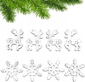 Karácsonyfadíszek Fából Fehér Karácsonyi Díszek 8 Db