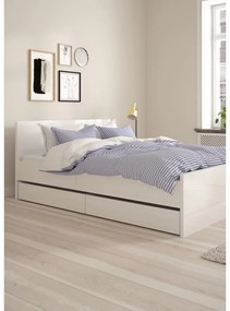 Fehér ágy alatti fiók szett 2 db-os 90x190-140x190 cm Naia – Tvilum