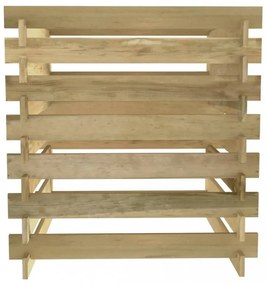 lécezett impregnált fenyőfa kerti komposztáló 90 x 90 x 90 cm