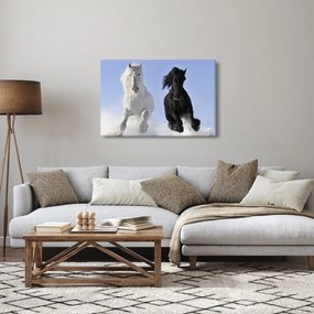 Kép - Lovak télen (90x60 cm)