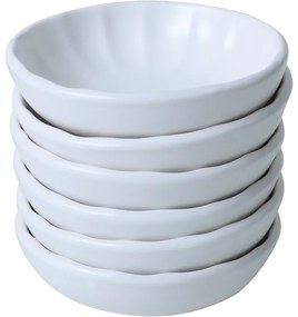 6 darab Laguna 12 cm-es kőagyag tál, fehér