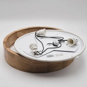 Fürdőszobai mennyezeti lámpa OAK 3xE27/15W/230V tölgy, átm. 37 cm IP54