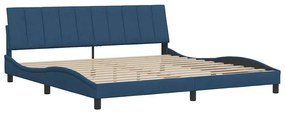 kék szövet ágykeret matrac nélkül Hanko 200 x 200 cm
