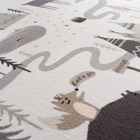 Krémszínű mosható gyerek szőnyeg ø120 cm Coco 1135 – Ayyildiz Carpets