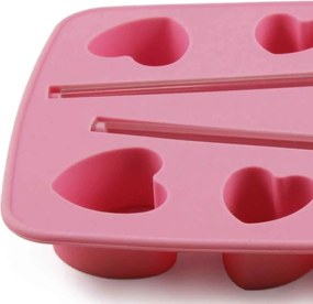 Toro Szív Szilikon jégkocka forma szívószállal