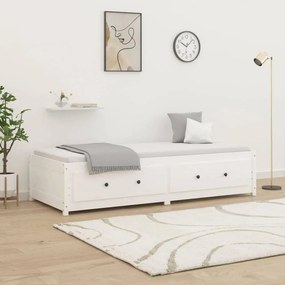 Fehér tömör fenyőfa kanapéágy 90 x 190 cm (3ft single)