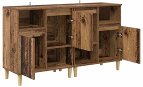 Oldalszekrények 2 pcs Öreg fa 60 x 35 x 70 cm Faanyag