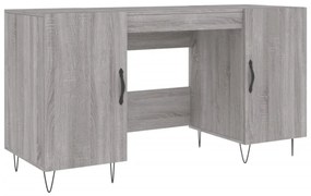 vidaXL szürke sonoma színű szerelt fa íróasztal 140x50x75 cm