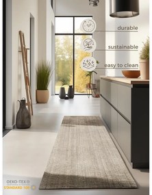 Krémszínű juta futószőnyeg 80x200 cm Bouclé – Hanse Home