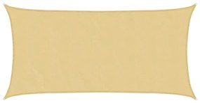 homokszínű 100% poliészter oxford szövet napvitorla 4x2 m