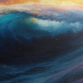 Kép - Hullám a naplementében (120x50 cm)