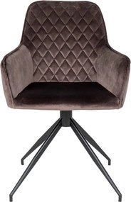 Barna kárpitozott étkezőfotel Harbo – House Nordic