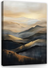 Vászonkép Absztrakt Arany Fekete Vászon Fal Nappali Hálószoba 120x80