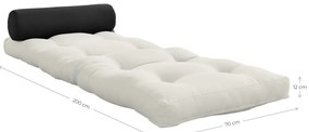 Szürkésbézs futon matrac 70x200 cm Wrap Linen Beige/Dark Grey – Karup Design