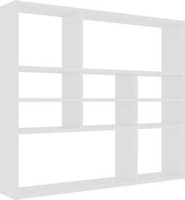 vidaXL fehér szerelt fa fali polc 90 x 16 x 78 cm