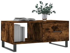 Füstös tölgy színű szerelt fa dohányzóasztal 90 x 50 x 40 cm