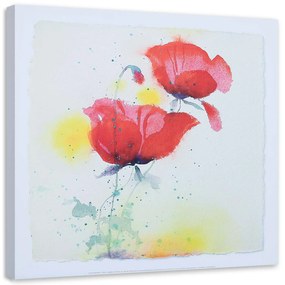Gario Vászonkép Mint a kézzel festett két pipacs Méret: 30 x 30 cm
