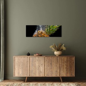 Ananász a vízben képe (órával) (90x30 cm)