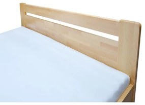 Kétágyas ágy raklappal és tárolóhellyel, tömör fából AMARA 180x200 cm bükk