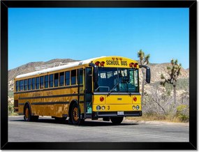 Poszterek keretben 40x30 Sárga iskolabusz