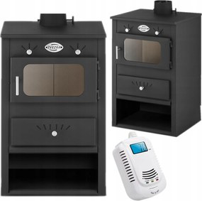 Kályha szabadonálló kecske acél kandalló Zvezda 7KW 70m2 130mm Antracit