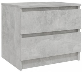 betonszürke szerelt fa éjjeliszekrény 50 x 39 x 43,5 cm