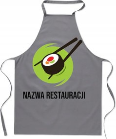 Személyre szabott konyhai kötény Sushi étteremhez Az Ön neve