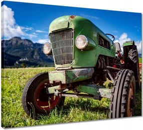 Vászonkép 50x40 Antik traktor mező