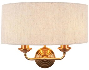 Endon 110726 - Fali lámpa HIGHCLERE 2xE14/40W/230V bézs/réz