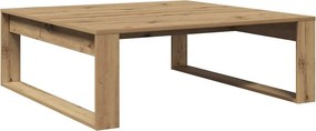 vidaXL kézműves tölgy színű szerelt fa dohányzóasztal 100 x 100 x 35cm