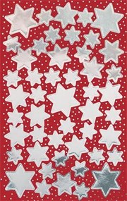 Matrica, 2 ív, 76x120 mm, AVERY ZWECKFORM, Z-Design No.52812, ezüst csillagok (AY52812)