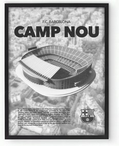 Poszter keretben Camp Nou Fc Barcelona Labdarúgás 20x30 cm Ajándék ötlet