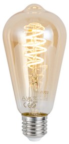 Okos E27 Dimmelhető LED Izzó ST64 Borostyán 4.9W 320lm 2500K