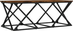 vidaXL füstös tölgy színű szerelt fa dohányzóasztal 100 x 49 x 40 cm